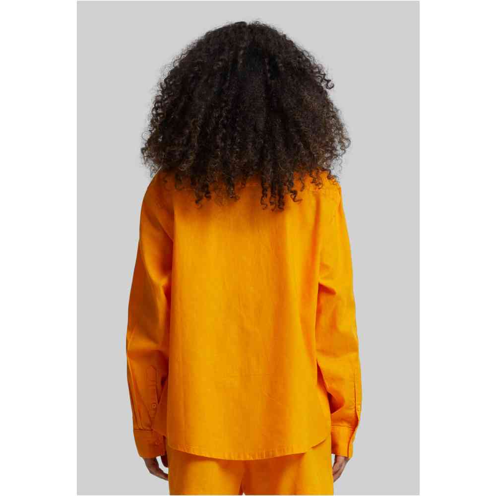 Urban Classics - Linen Mixed Oversized Chemisier - Orange